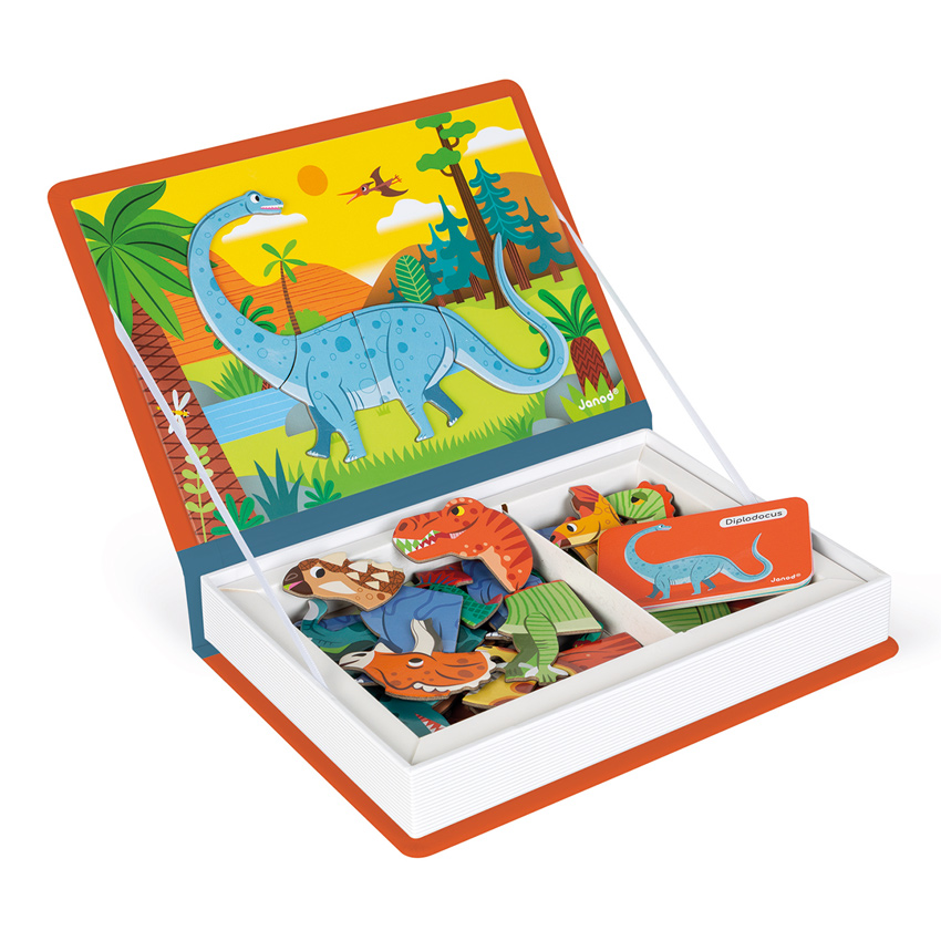 Janod - Magnetic Book - Dinosaurs