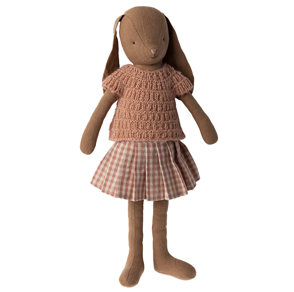 Maileg - Bunny Size 3 - Brown Shirt And Skirt