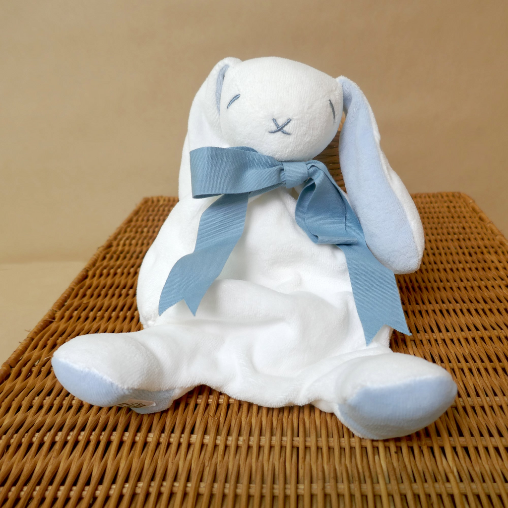 Bunny Comforter 30cm - Blue/White