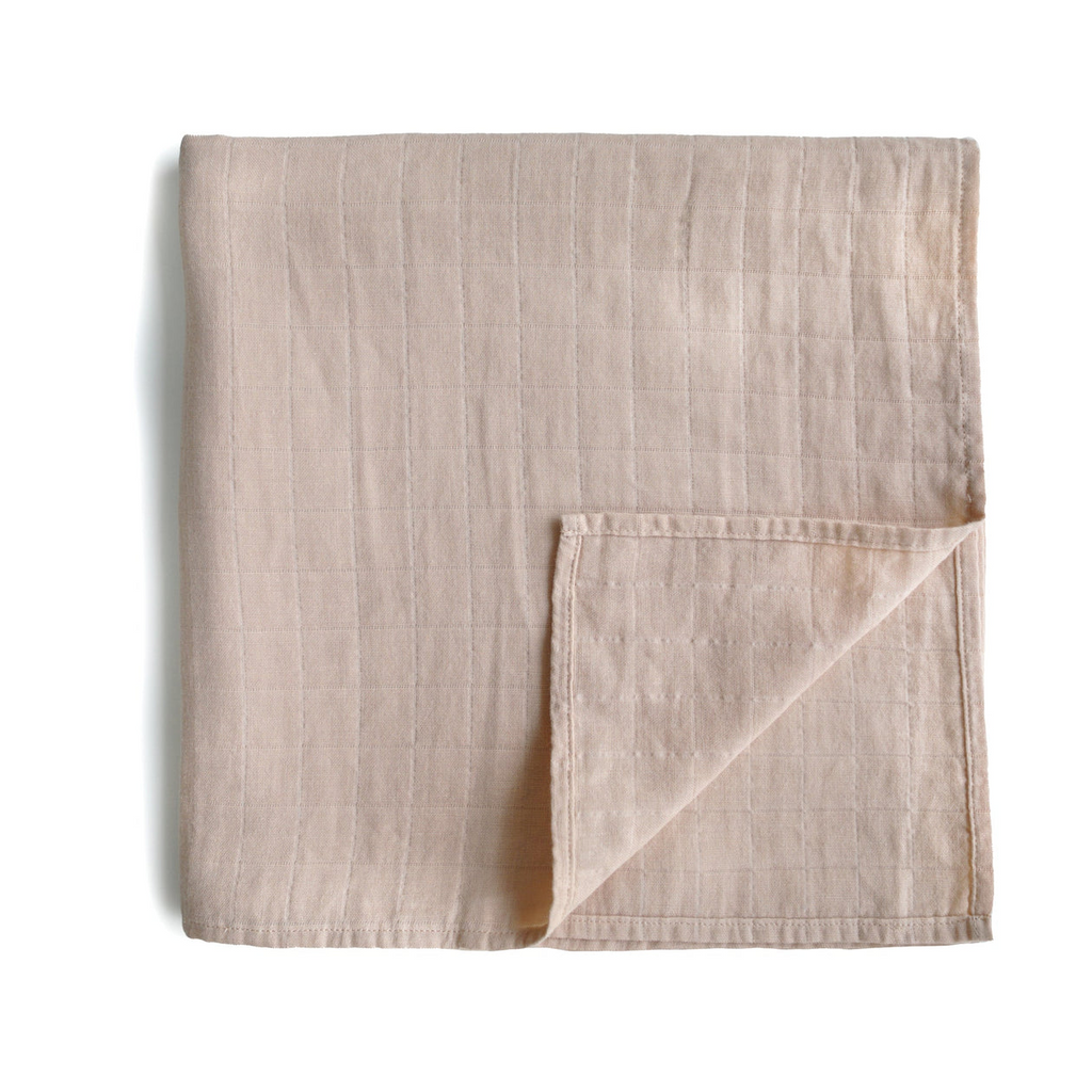 Mushie - Swaddle Organic Cotton Muslin - Blush