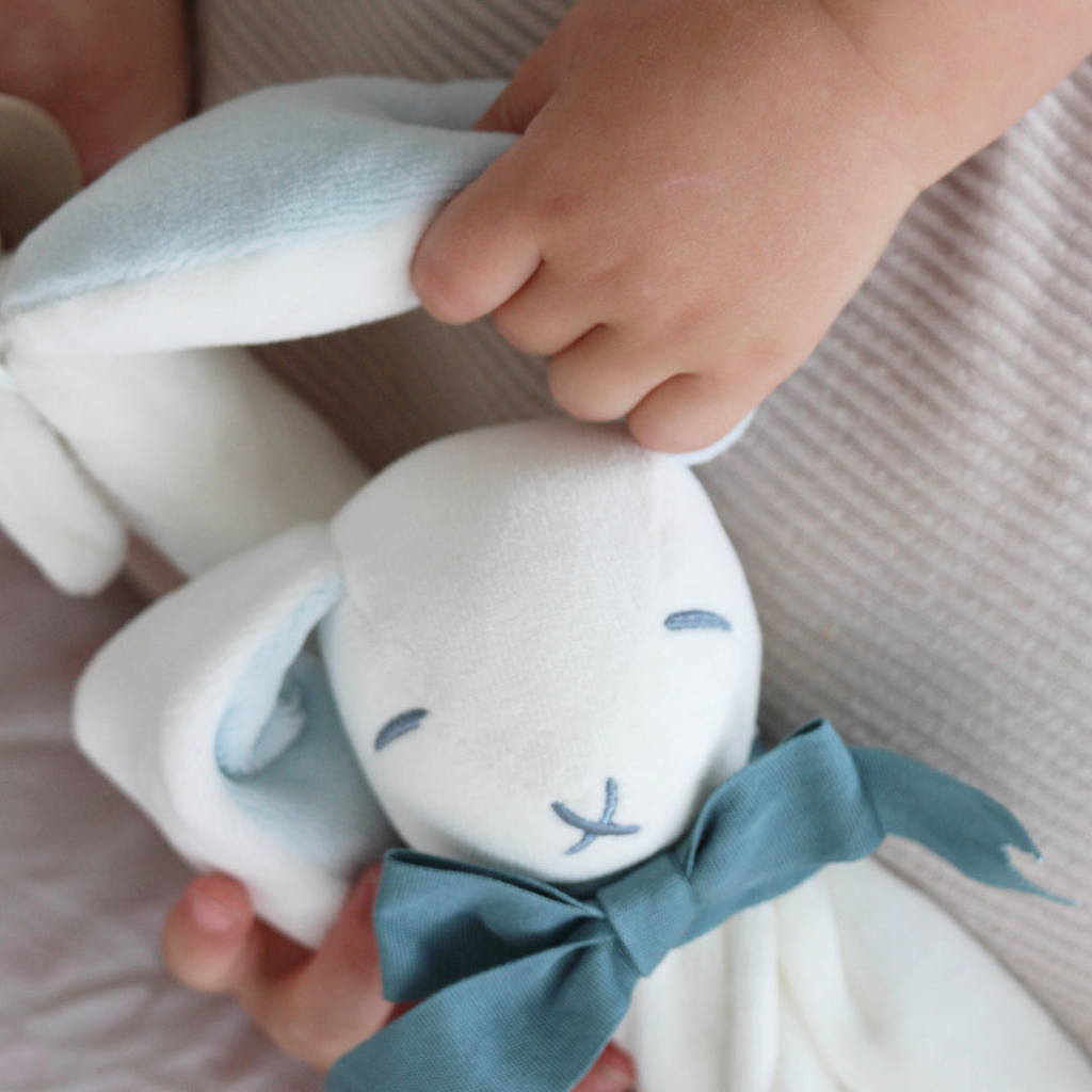 Bunny Comforter 30cm - Blue/White