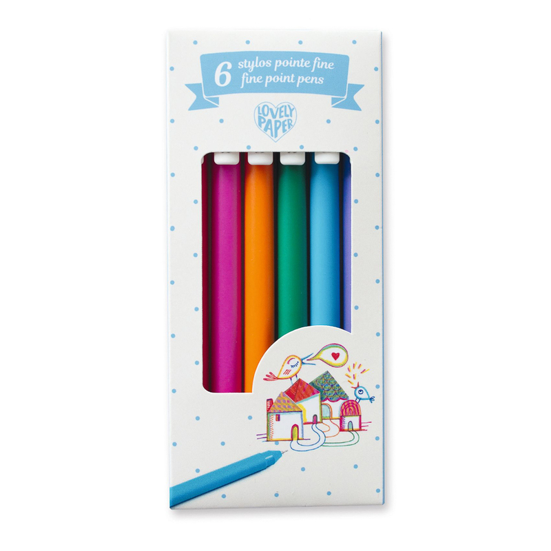 Fine Point Gel Pens 6pc