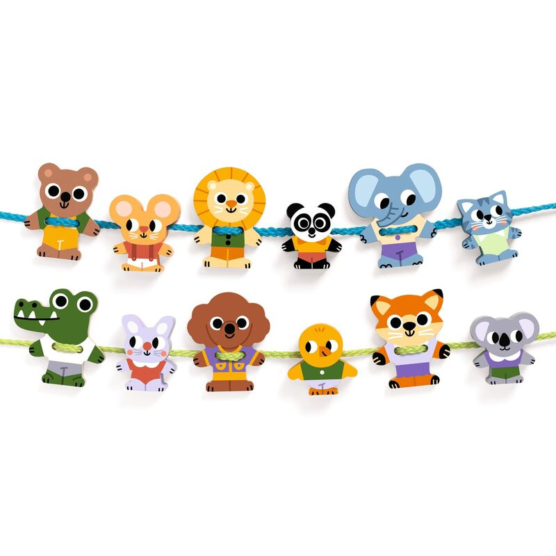 Threading Beads - Animal Friends