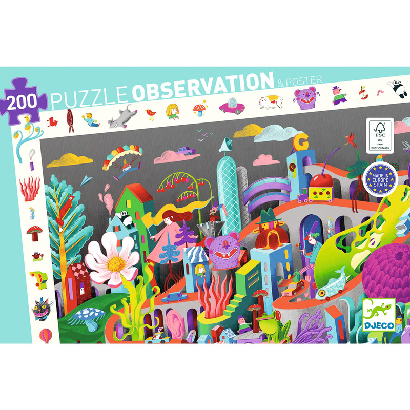 Observation Puzzle - Crazy Town 200Pc