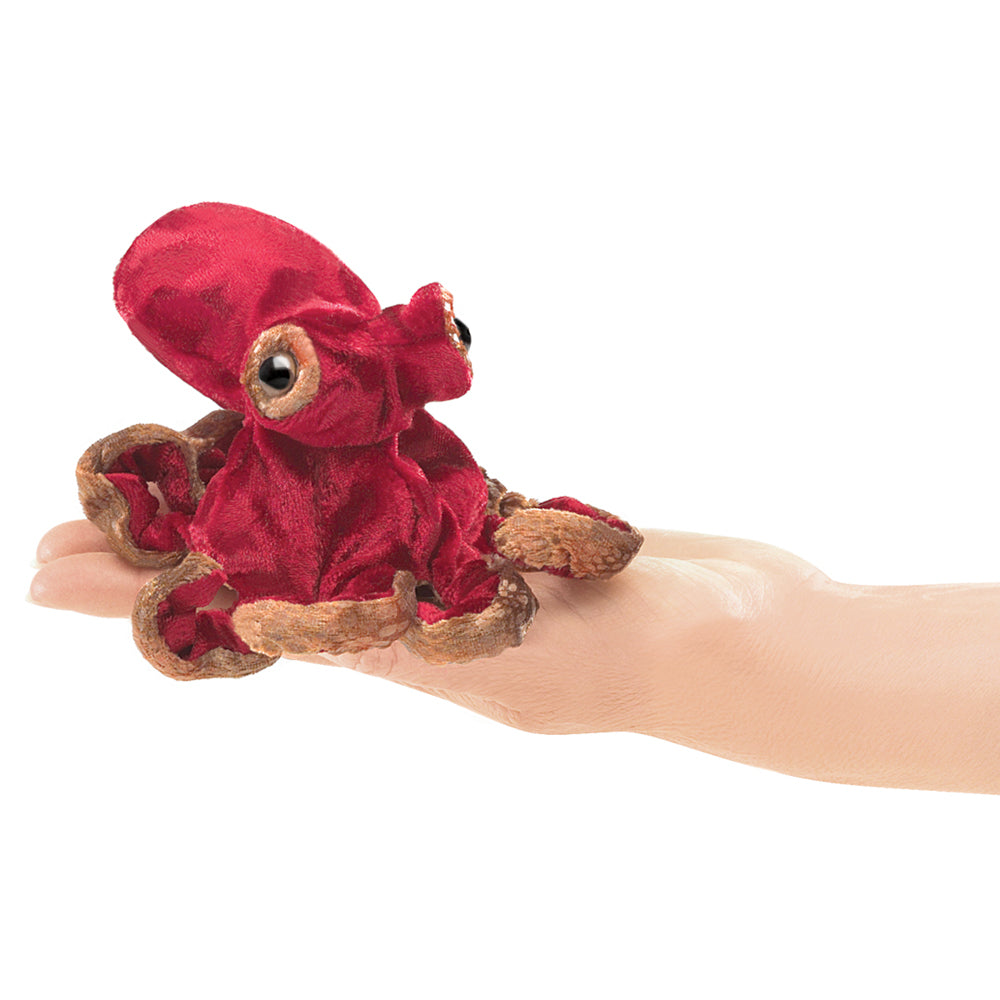 Folkmanis Finger Puppet - Red Octopus