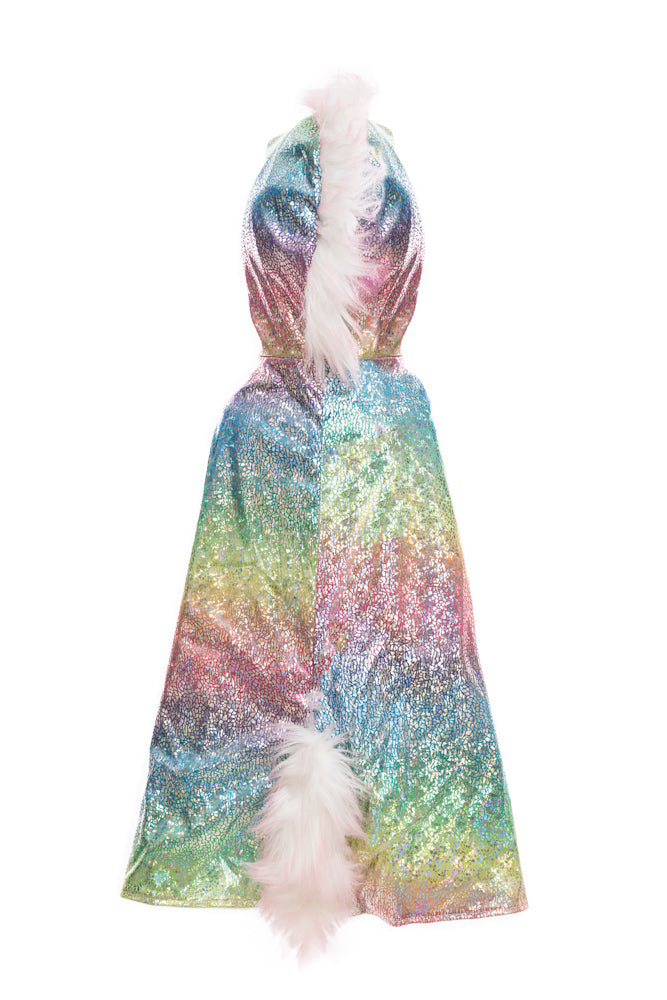 Rainbow Reversible Unicorn Dragon Cape - Size 4-6