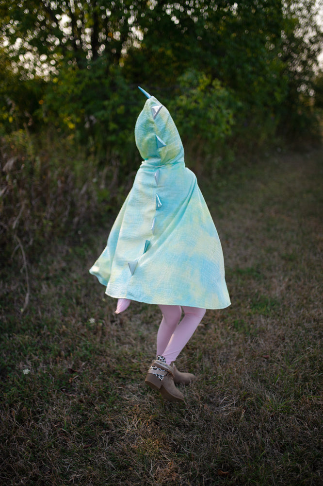 Rainbow Reversible Unicorn Dragon Cape - Size 4-6