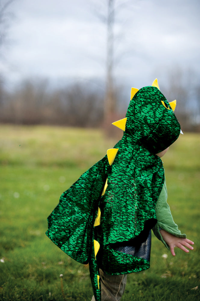 Metallic Green Dragon Cape 2-3 years