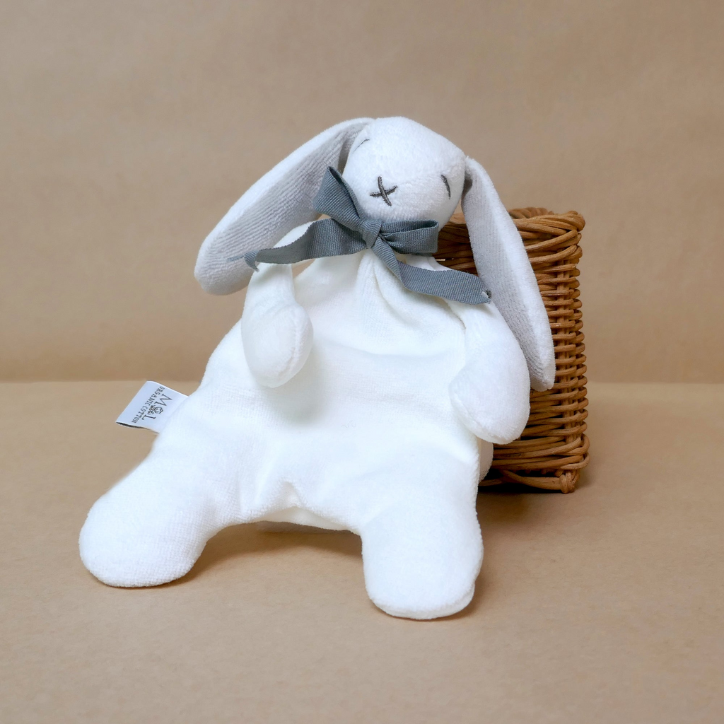 Mini Bunny Comforter 20cm - White/Ash Grey