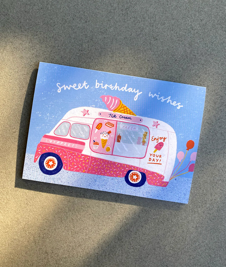 Lauren Sissons Studio - Ice Cream Van Birthday Card