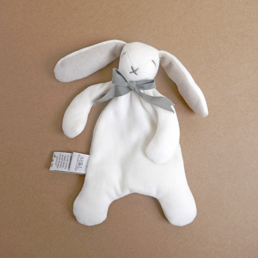 Mini Bunny Comforter 20cm - White/Ash Grey