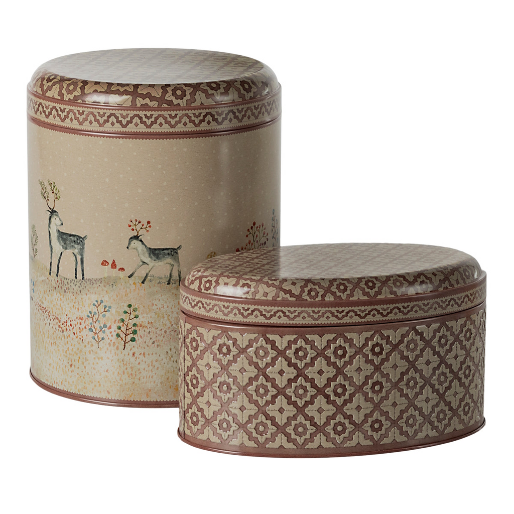 Maileg - Metal Box 2 pc - Winter Wonderland Set