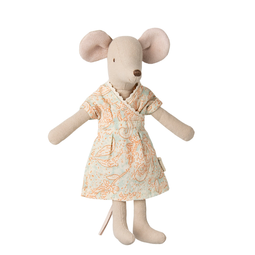 Maileg - Dress Cross Over Floral - Mum Mouse