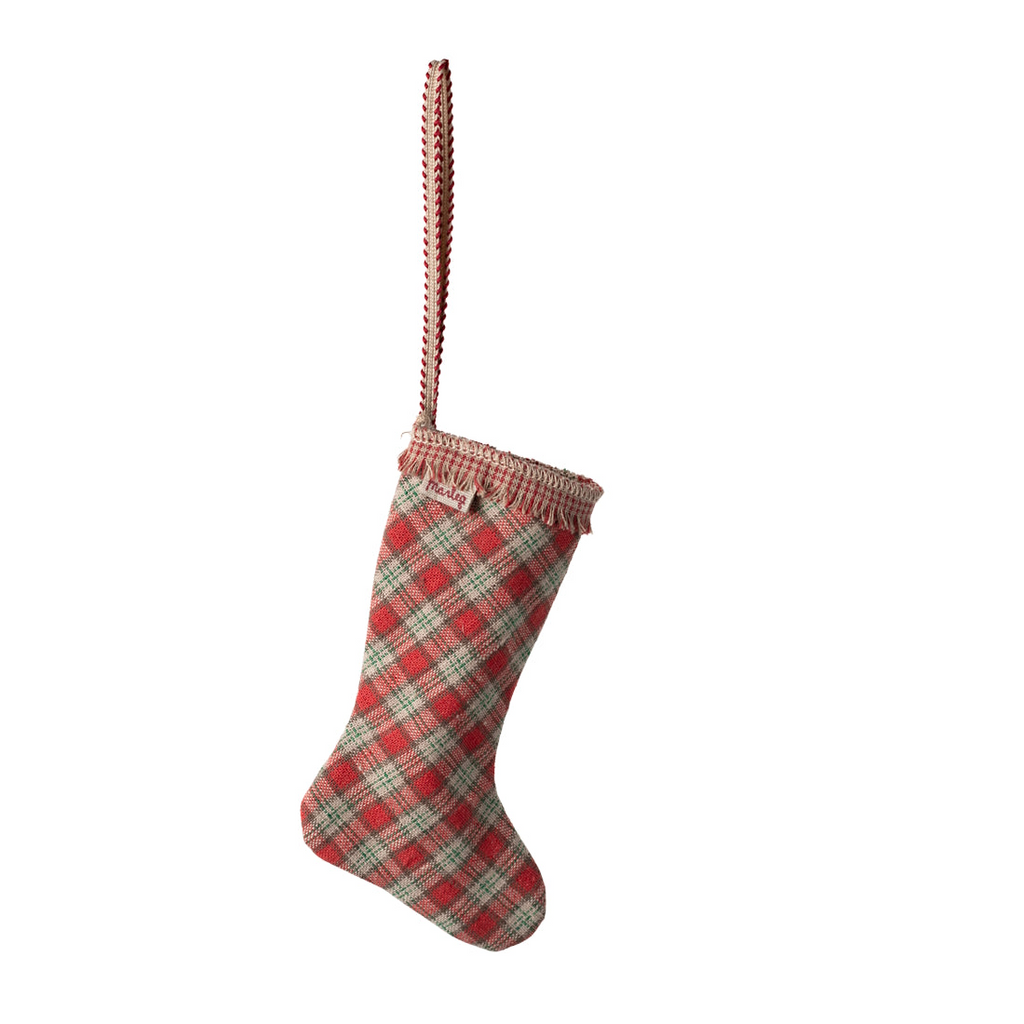 Maileg - Stocking Ornament Red Check