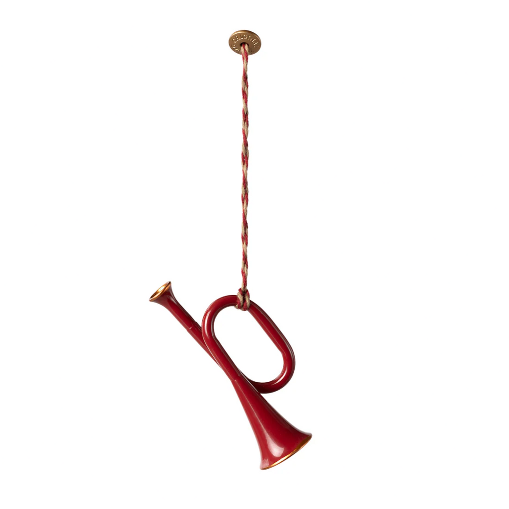 Maileg - Metal Trumpet Ornament - Red