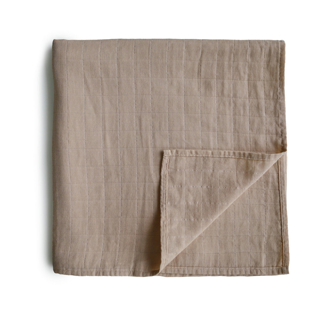 Mushie - Swaddle Organic Cotton Muslin - Natural