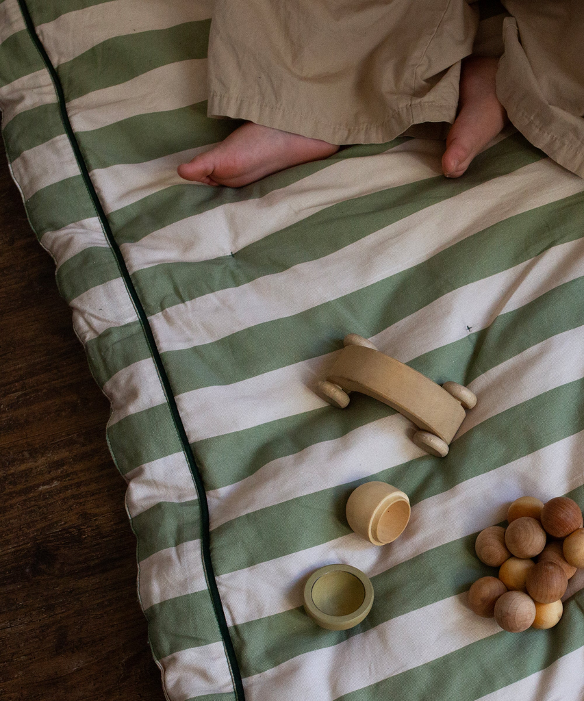 Philé - Play Mat - Green Striped *PRE ORDER - DUE LATE OCTOBER - EARLY NOVEMBER