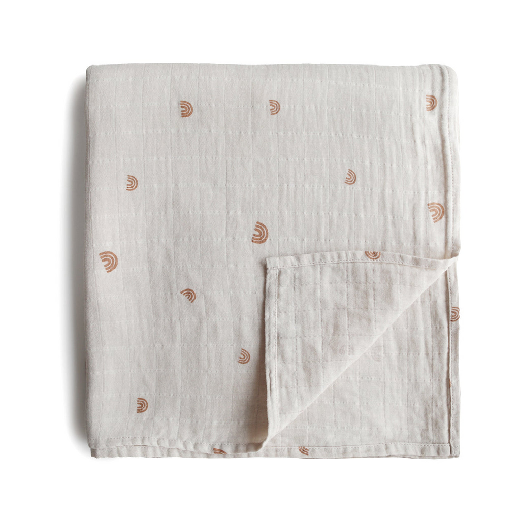 Mushie - Swaddle Organic Cotton Muslin - Rainbow