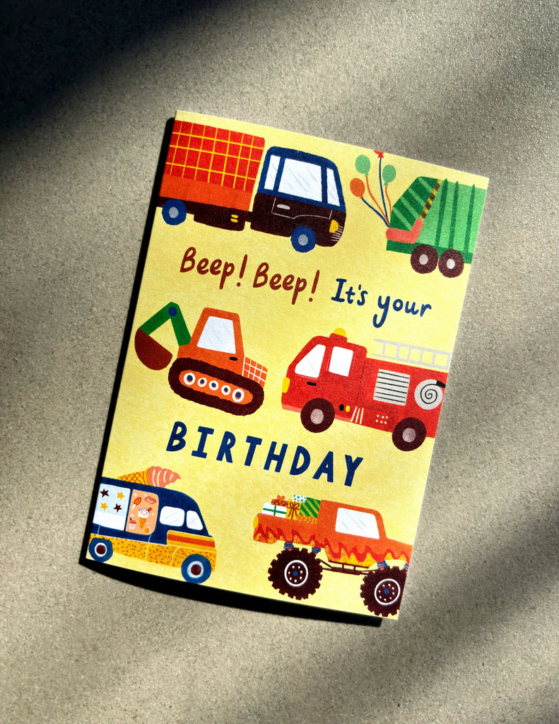 Lauren Sissons Studio - Vehicles Birthday Card