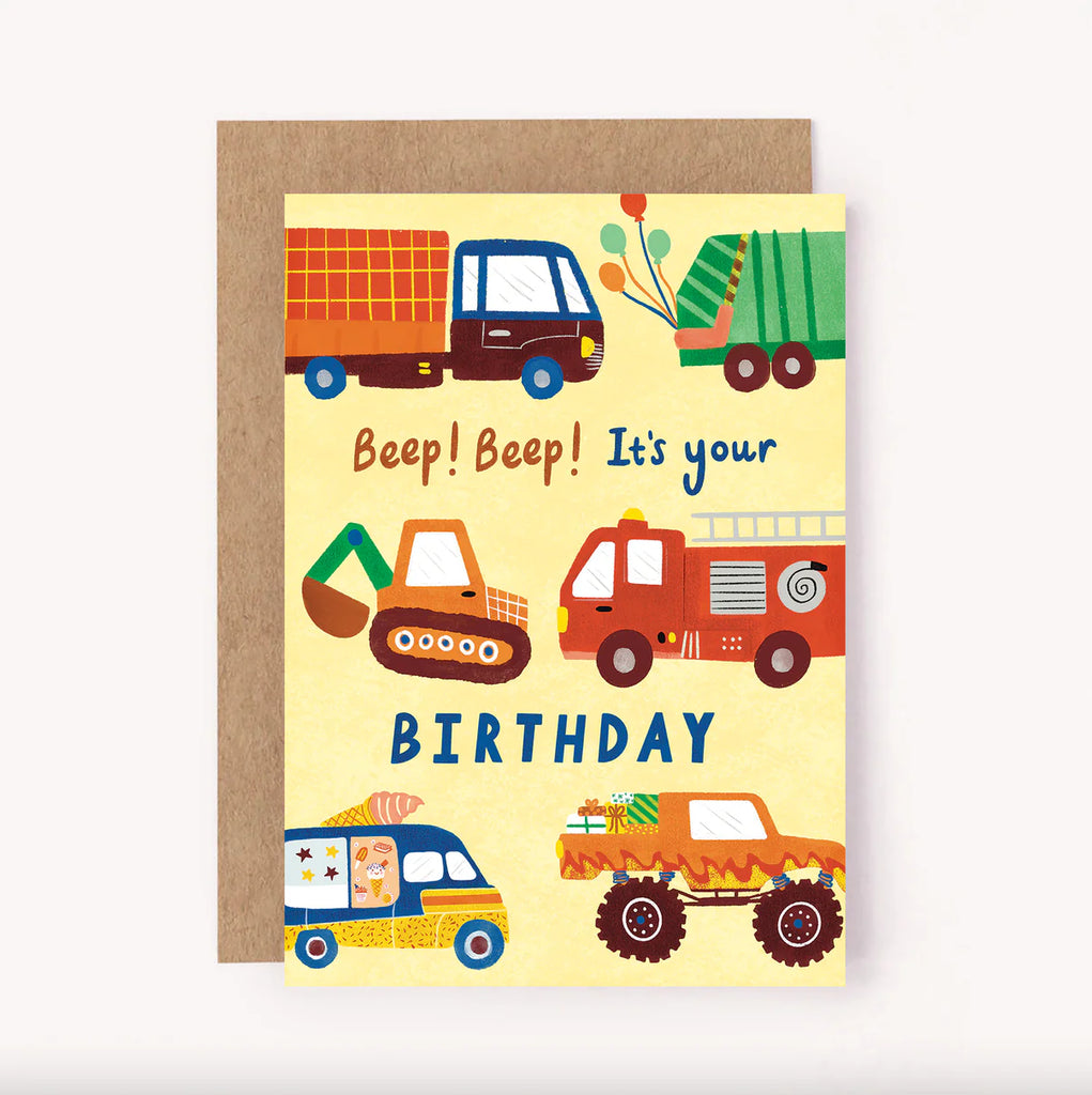 Lauren Sissons Studio - Vehicles Birthday Card