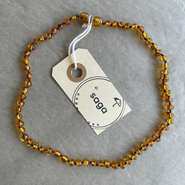 Amber monkey clearance teething necklace