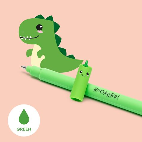 Erasable Gel Pen - Dino - Green Ink