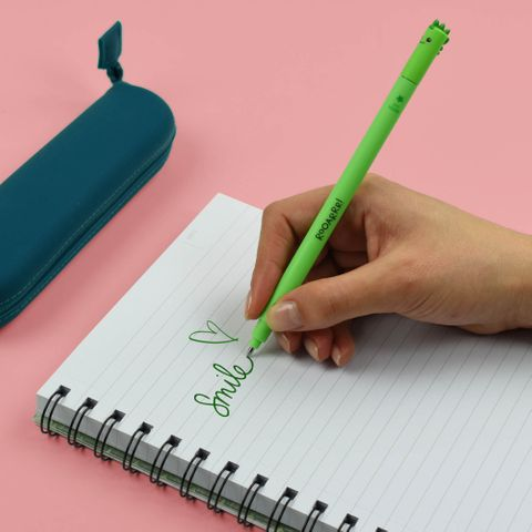 Erasable Gel Pen - Dino - Green Ink