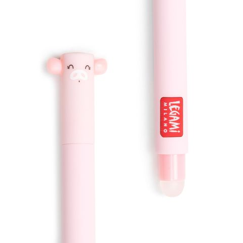 Erasable Gel Pen - Piggy - Pink Ink