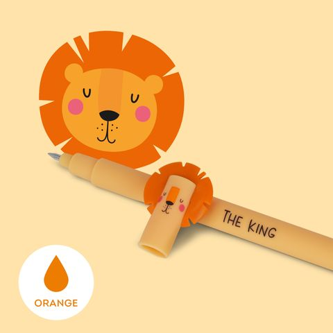 Erasable Gel Pen - Lion - Orange Ink