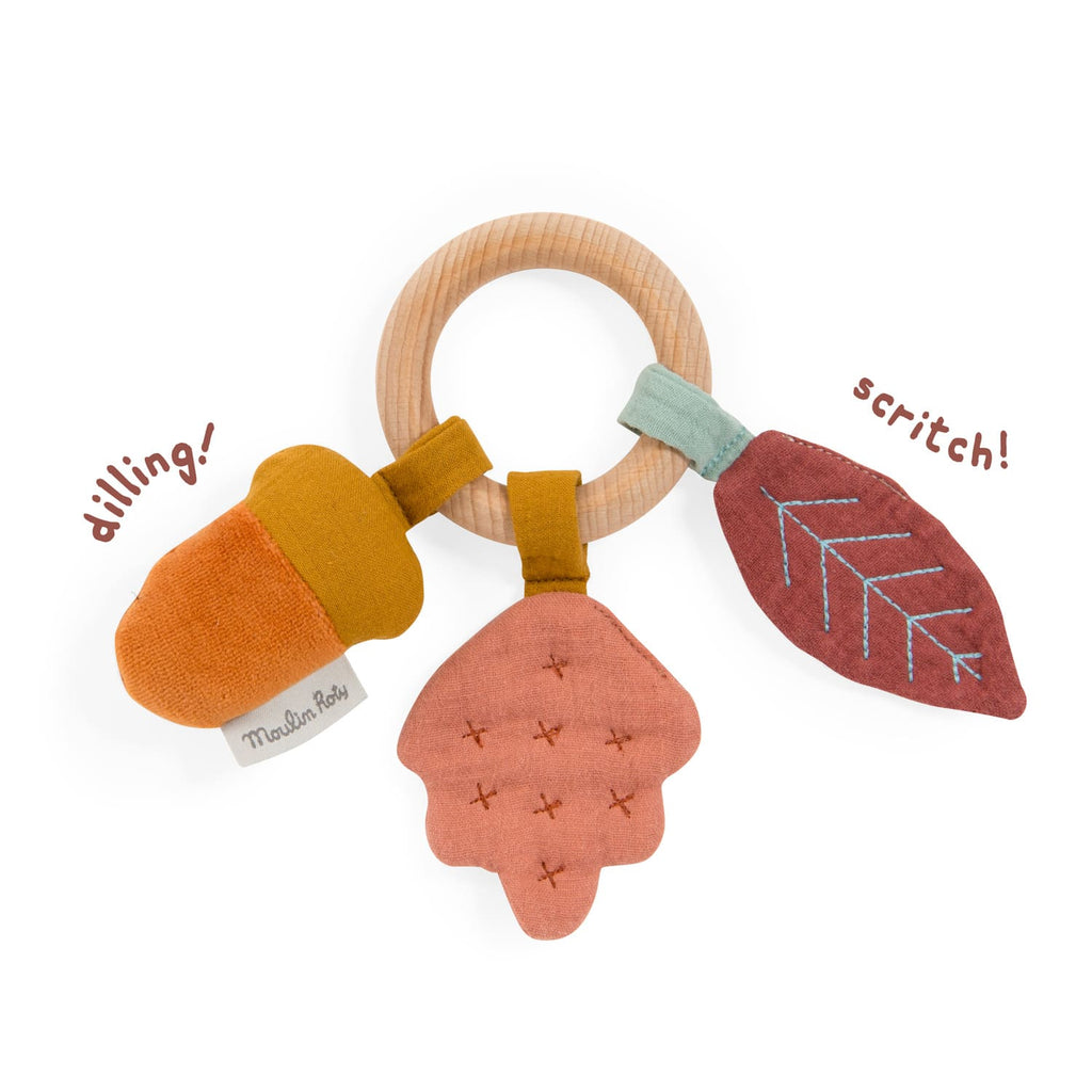 Moulin Roty - Apres La Pluie - Oak Tree Ring Rattle