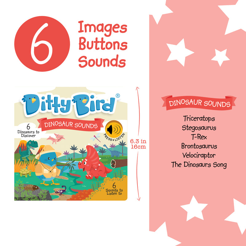 Ditty Bird Book - Dinosaur Sounds